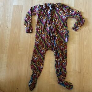 Posh Peanut Lisa Frank 3-6 mo bamboo onesie baby ruffle butt footed